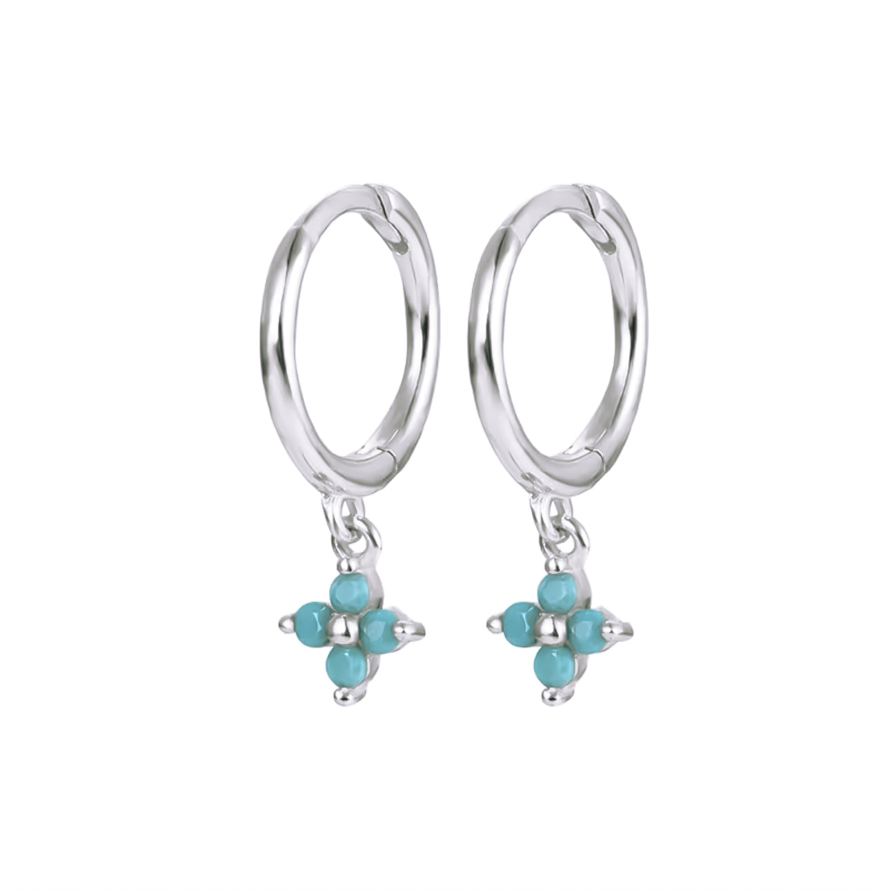 Blue flower crystal huggies