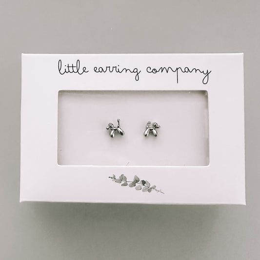 jewellery gift earrings gift high quality good value 925 sterling silver stud earrings dog lovers gift balloon dogs