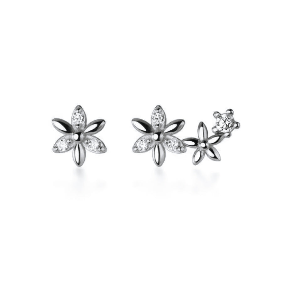 Asymmetric flower studs