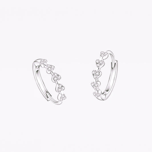 Multi heart crystal huggies