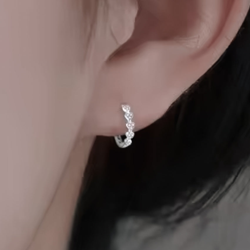 Multi heart crystal huggies