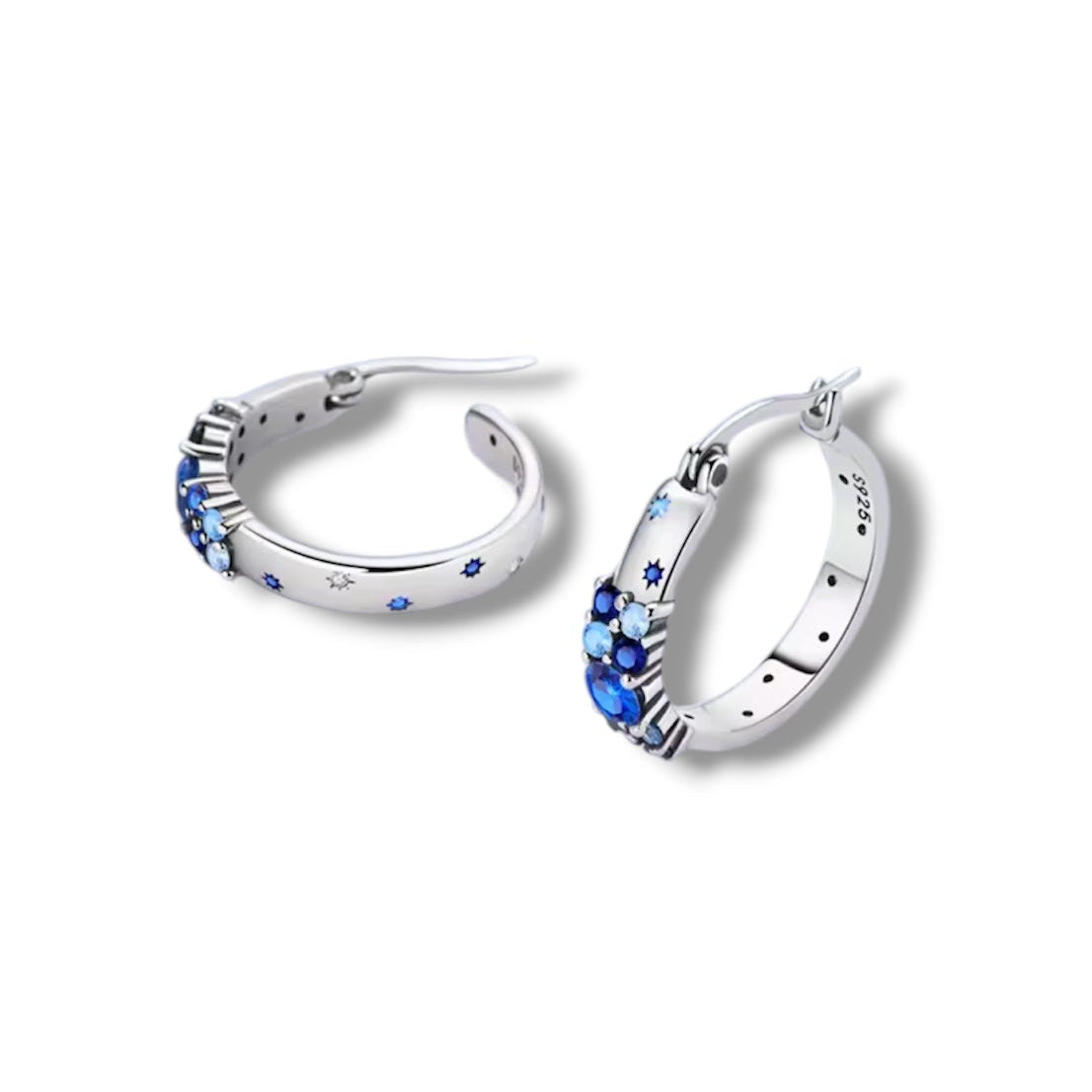 Blue jewels celestial huggies