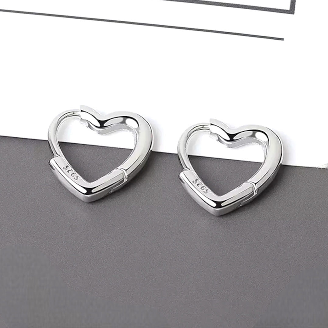heart shaped hoops