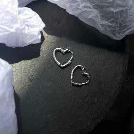 heart shaped hoops