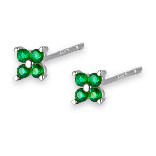 Emerald flower studs - WICKED