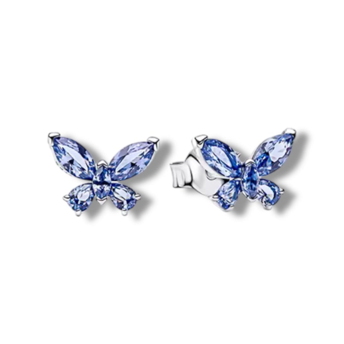 Blue butterfly studs