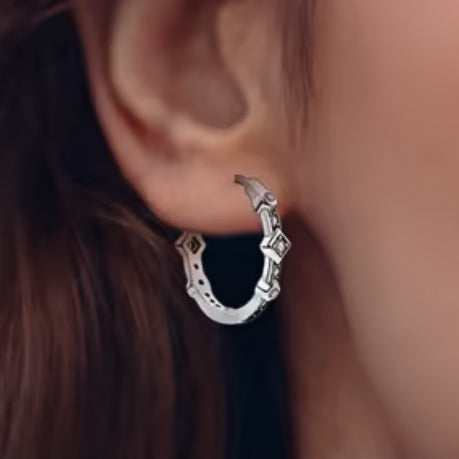 Georgian midi crystal hoops