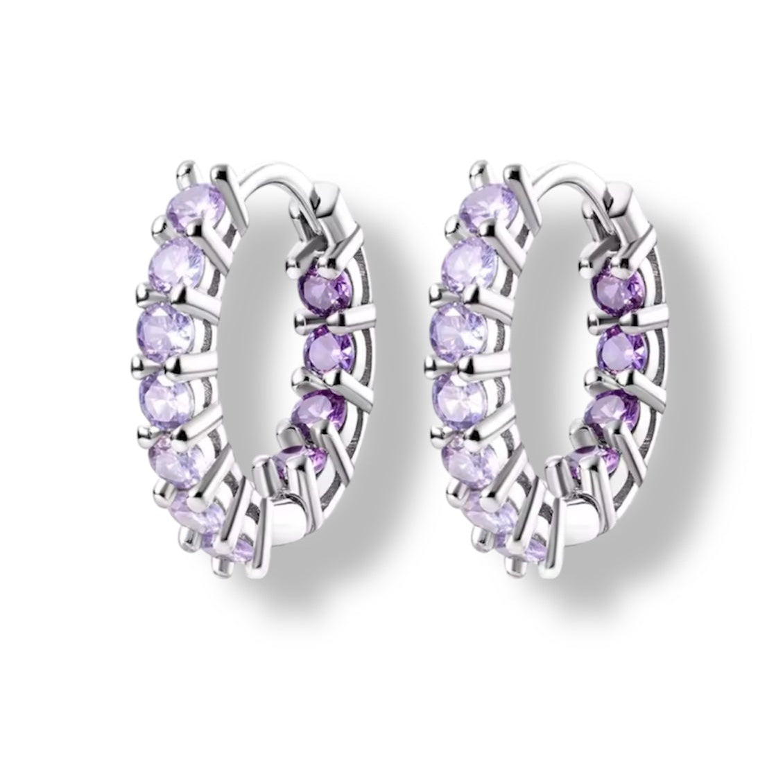 Lilac crystal huggies