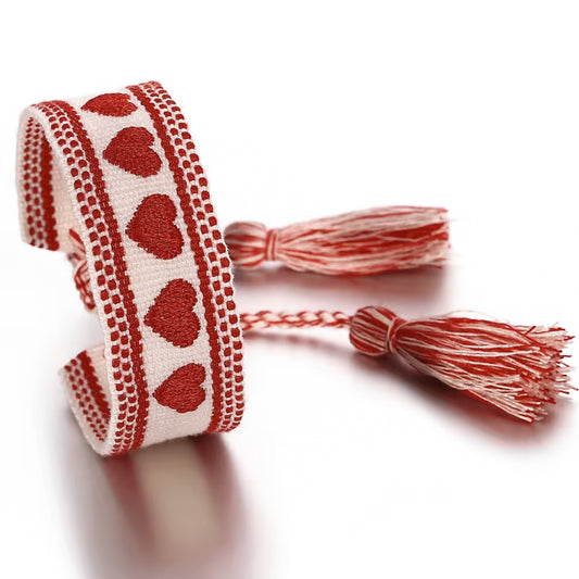 Valentines woven bracelet