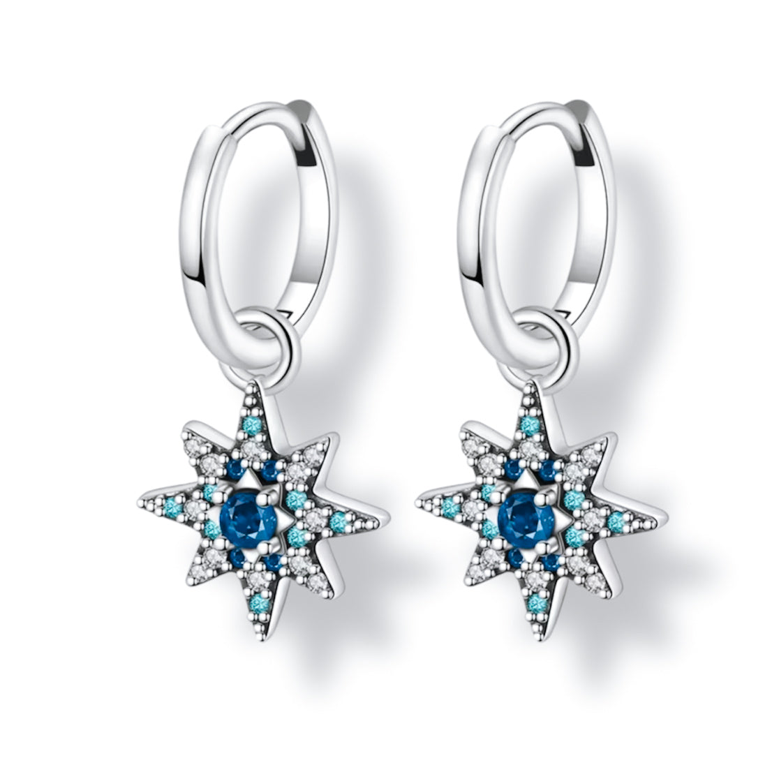 Blue crystal ombre star huggies