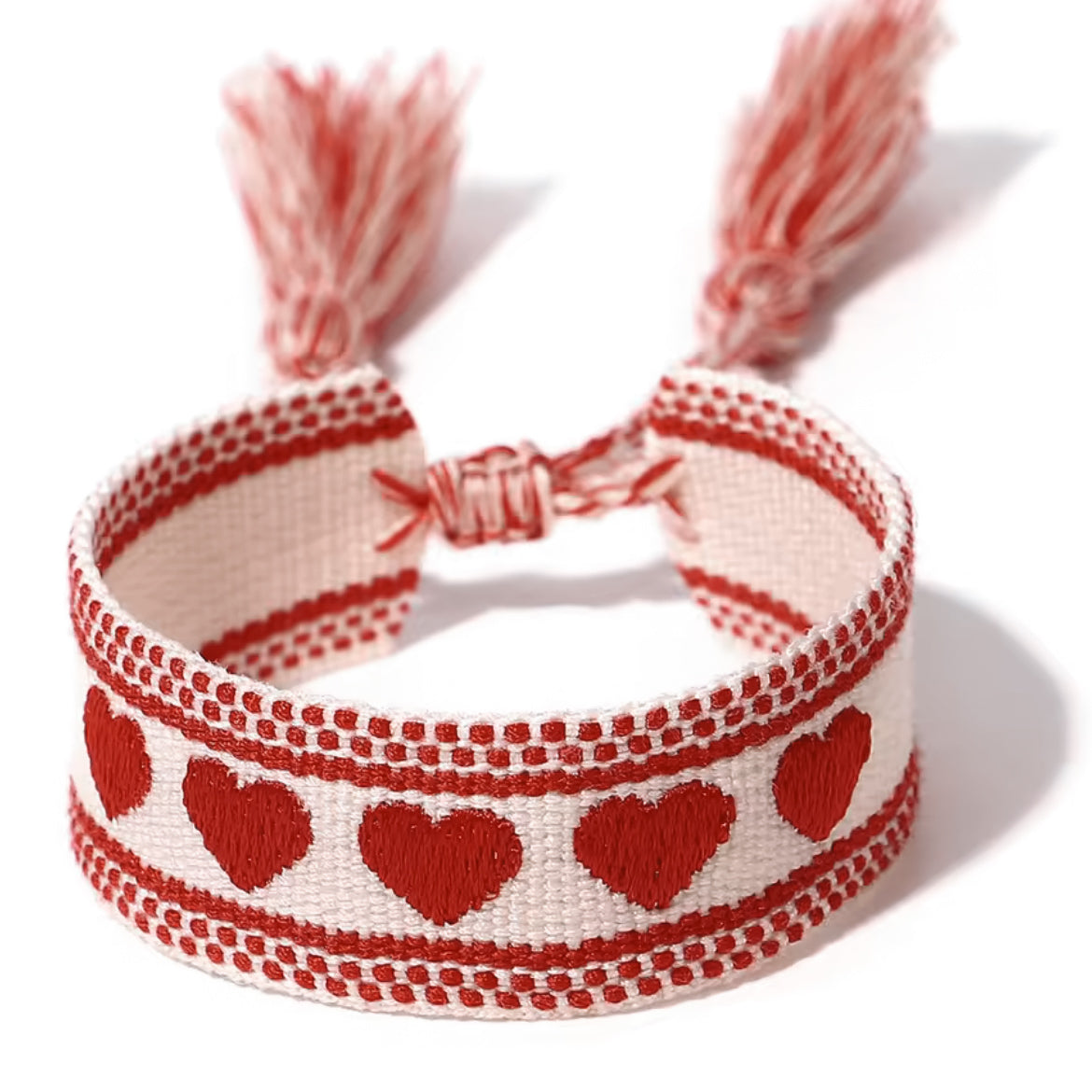 Valentines woven bracelet