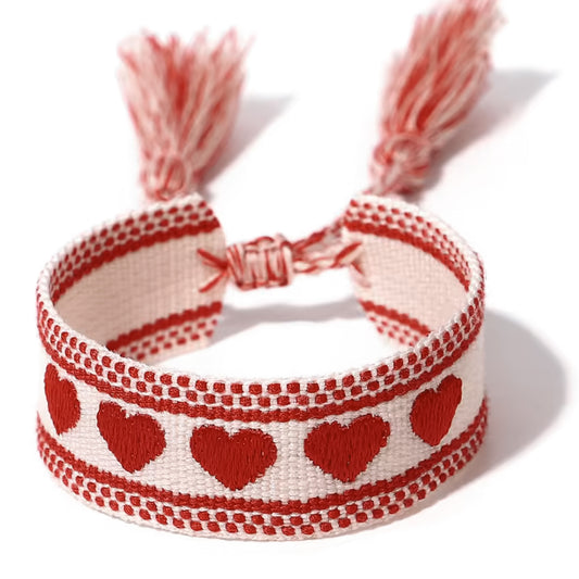 Valentines woven bracelet