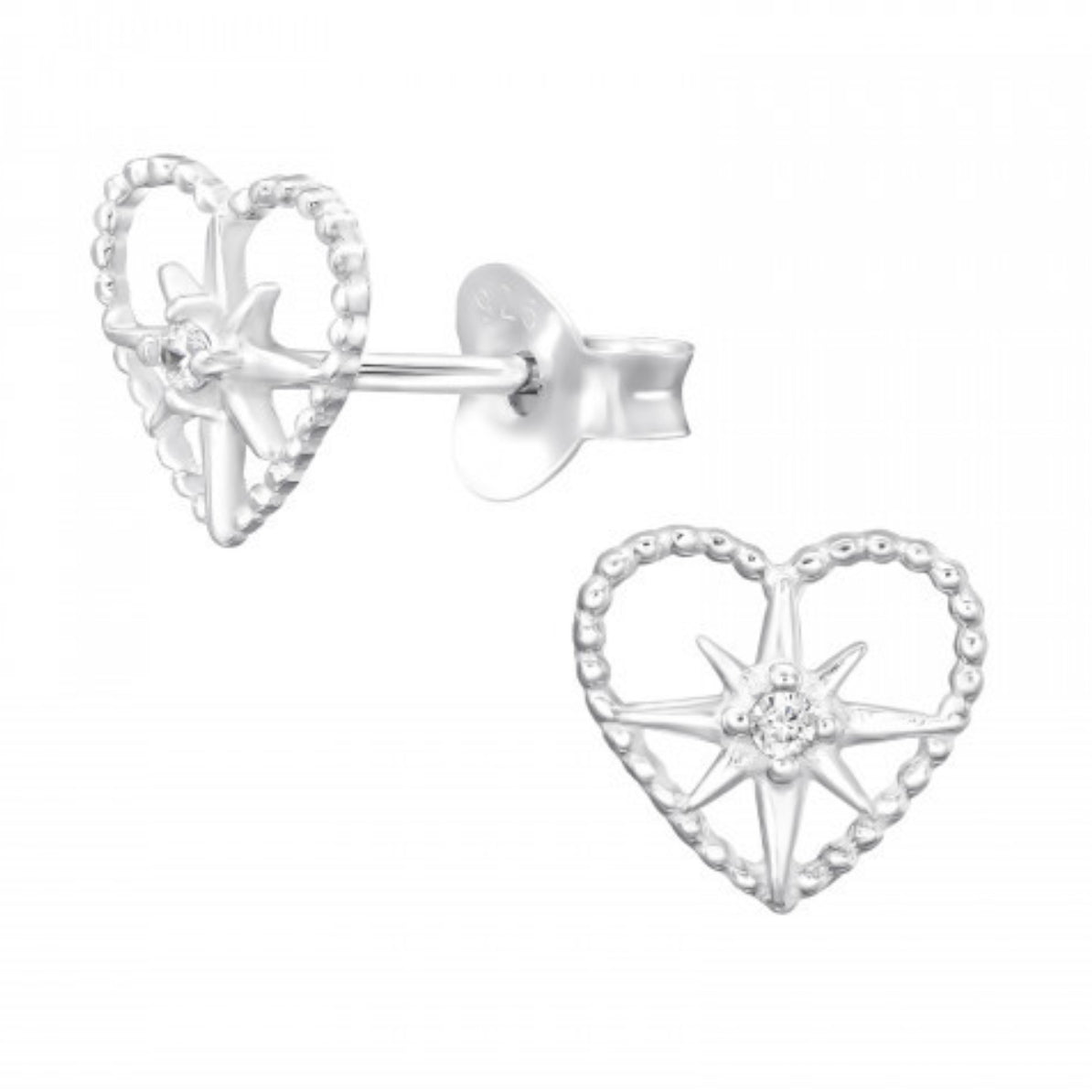 Celestial heart stud