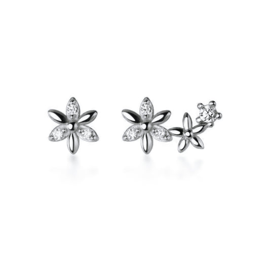Asymmetric flower studs