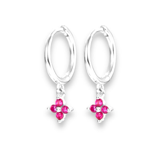 pink flower crystal hoop - WICKED