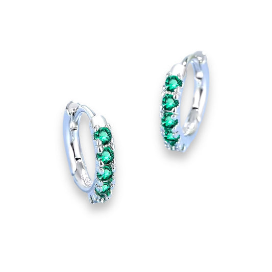 emerald multi crystal hoop - WICKED