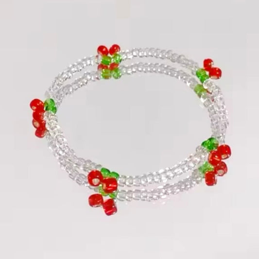 Cherry beaded bracelet