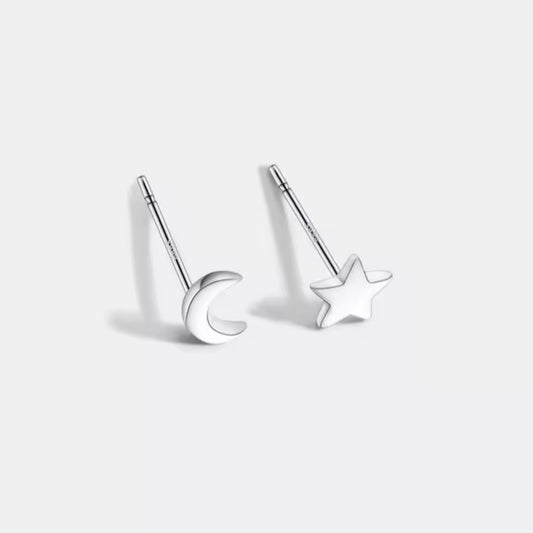 Moon and star studs