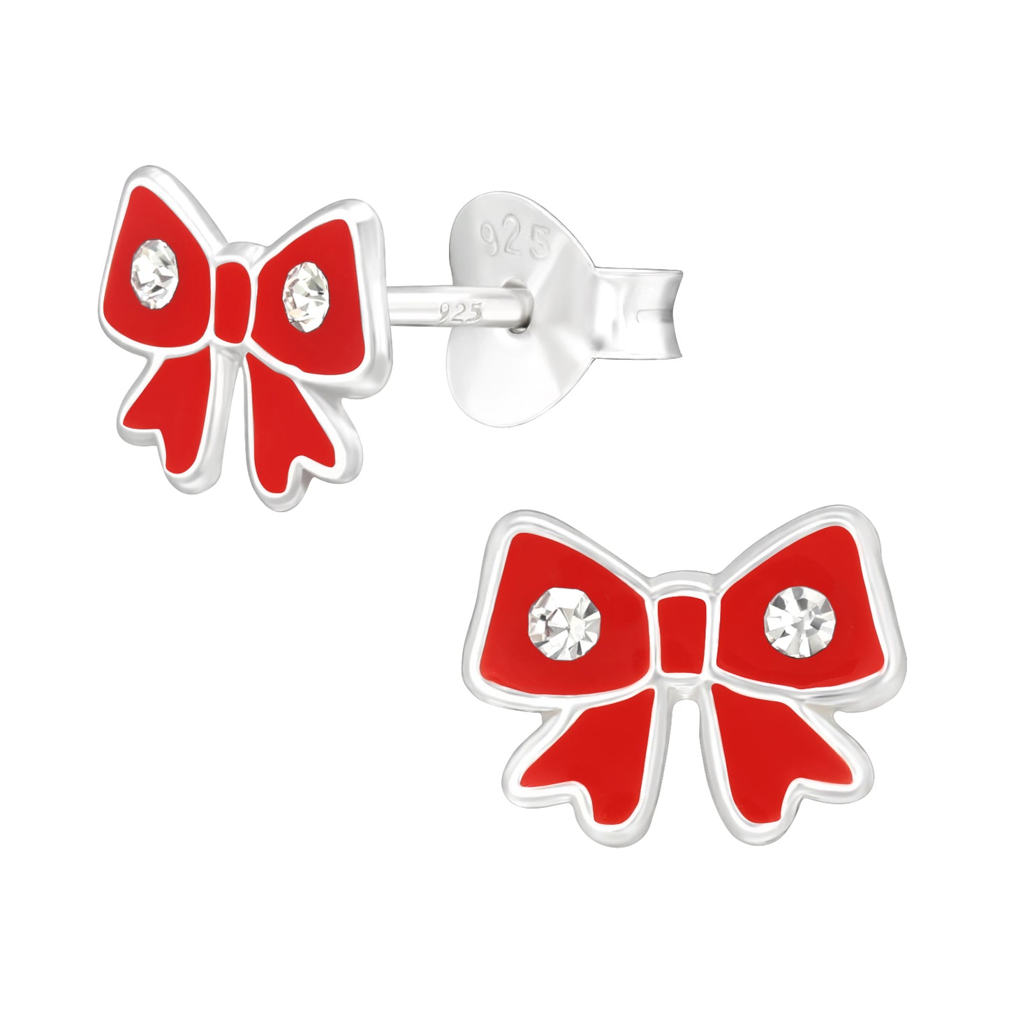 Christmas bow studs