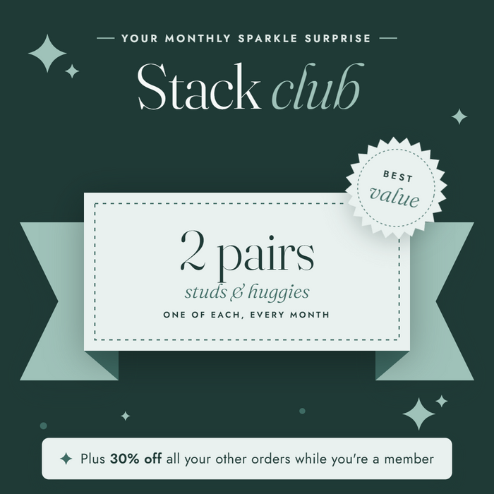 Stack club – studs and huggies every month