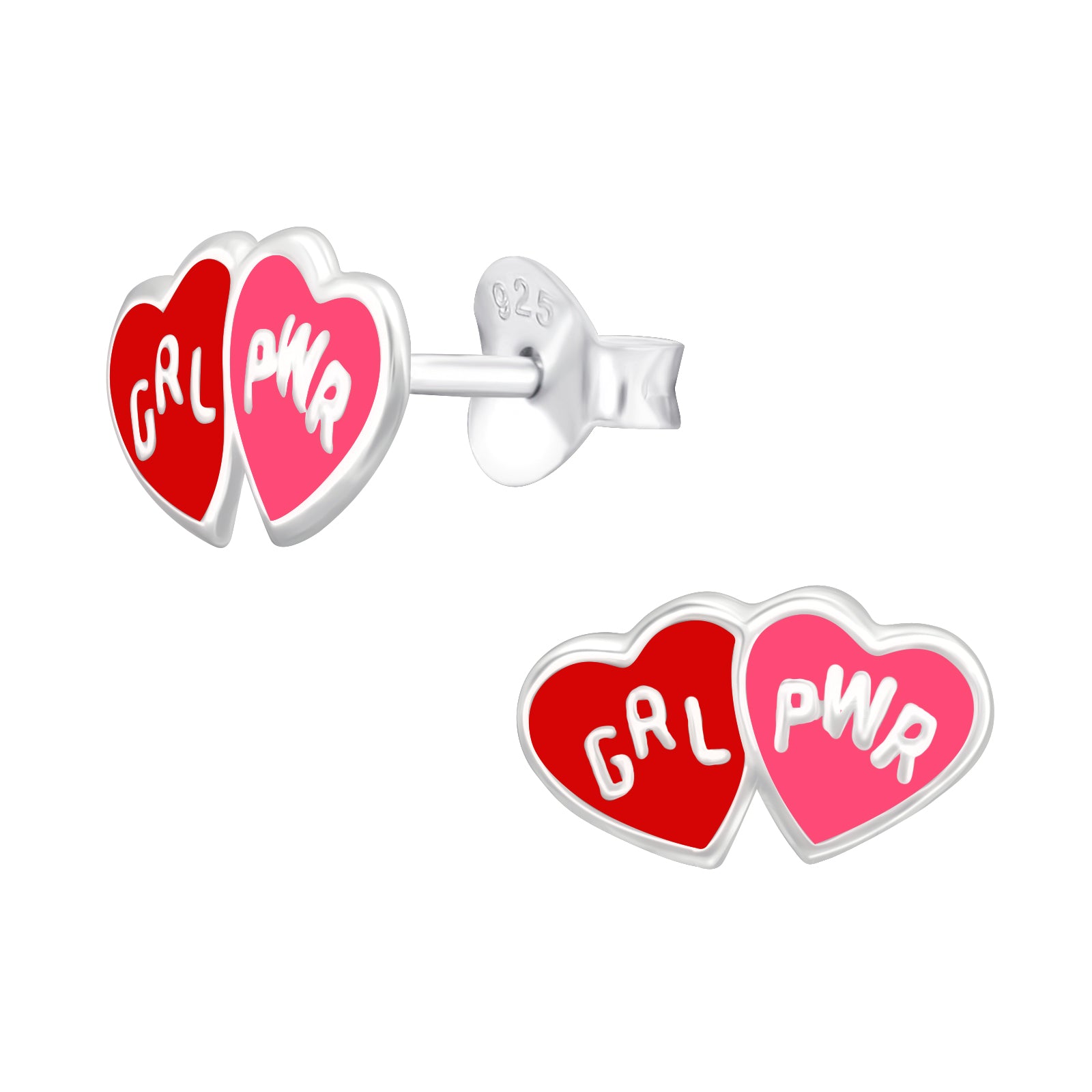 GRL PWR heart – little earring company